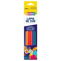 Lápis de cor com efeito Neon Acrilex 6 cores Lápis de cor com efeito Neon Acrilex 6 cores