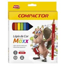 Lápis De Cor Compactor 12 Cores Jumbo Maxx