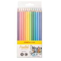 Lápis De Cor Compactor 12 Cores Pastel