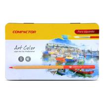 Lapis de cor compactor art-color aquarelavel 12 cores + 1 pincel