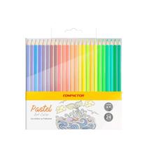 Lápis De Cor Compactor Art Color Tons Pastel 24 Cores