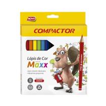 Lápis de Cor Compactor Maxx com 12 Cores