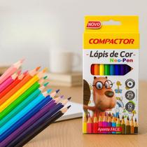 Lápis de Cor Compactor Neo-Pen 12 Cores Hexagonal, Ponta 2.9mm Lápis de Cor Compactor Neo-Pen 12 Cores Hexagonal, Ponta 2.9mm