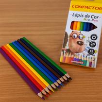 Lápis de Cor Compactor Neo-Pen 12 Cores Hexagonal, Ponta 2.9mm