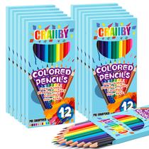 Lápis de cor Craiiby Soft Core 144 unidades (pacote com 12)