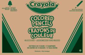 Lápis de cor Crayola Classpack 240 ct com 12 apontadores