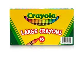 Lápis de cor Crayola Large Classic Colors 16 unidades Lápis de cor Crayola Large Classic Colors 16 unidades