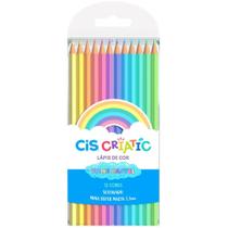 Lápis de Cor Criatic 12 Cores Tom Pastel 3mm Sextavado - Cis