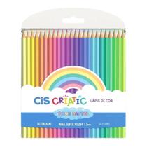 Lápis de Cor Criatic 24 Cores Tom Pastel 3mm Sextavado - Cis