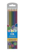 Lápis De Cor Criatic 6 Cores Metálicas - Cis