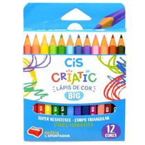 Lápis de Cor Criatic Big 12 Cores + Apontador - Cis