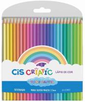 Lápis de Cor Criatic c 24 Cores Tons Pastel - Cis