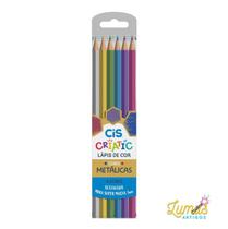 Lápis de Cor Criatic Metálico Cis - 6 Cores