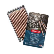 Lápis de Cor Derwent Metallic Lata 12 Cores