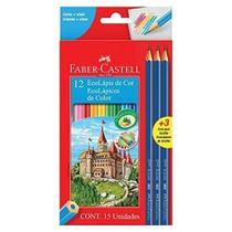 Lápis de Cor ECo com 12 Cores + 3 Ecolápis Grafite - Faber-Castell / WX Gift