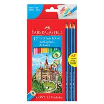 Lápis de Cor EcoLápis 12 Cores + 3 EcoLápis Grafite - FABER-CASTELL Lápis de Cor EcoLápis 12 Cores + 3 EcoLápis Grafite - FABER-CASTELL