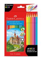 Lápis De Cor Ecolápis 12 Cores + 6 Cores Neon Faber Castell