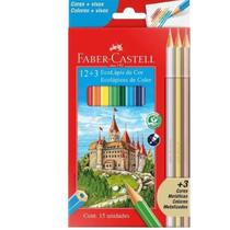 Lapis De Cor Ecolapis 12 Cores + Cores 3 Metalicas Fabber Castel Lapis De Cor Ecolapis 12 Cores + Cores 3 Metalicas Fabber Castel