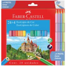 Lápis de Cor EcoLápis 24 Cores + 4 Pastel Faber-Castell Lápis de Cor EcoLápis 24 Cores + 4 Pastel Faber-Castell