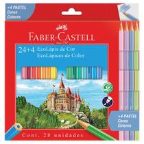 Lápis de Cor EcoLápis 24 Cores + 4 Pastel Faber-Castell Lápis de Cor EcoLápis 24 Cores + 4 Pastel Faber-Castell