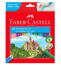 Lápis de Cor Ecolápis 24 Cores - Faber Castell Papelaria Material Escolar
