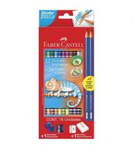 Lápis de Cor Ecolápis Bicolor 12 Lápis/24 Cores-Faber Castell Lápis de Cor Ecolápis Bicolor 12 Lápis/24 Cores-Faber Castell
