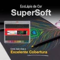 Lápis de cor ecolápis faber castell supersoft com 24 cores