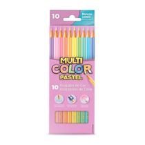 Lápis de Cor EcoLápis MultiColor 10 Cores Em Tons Pastel