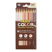 Lápis de Cor Ecolápis Super 12 Cores Tons de Pele - Multicolor