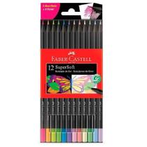 Lápis de Cor Ecolápis Supersoft 12 Cores NEON e PASTEL FABER-CASTELL Lápis de Cor Ecolápis Supersoft 12 Cores NEON e PASTEL FABER-CASTELL