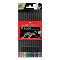 Lápis de Cor Ecolápis Supersoft 120712SOFTMET 12 Cores Metálicas - Faber Castell