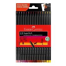 Lápis de Cor Ecolápis Supersoft 120715SOFTCQ 15 Cores Quentes - Faber Castell