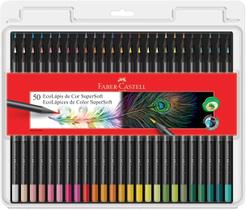 Lápis de Cor EcoLápis SuperSoft 50 Cores Faber-Castell