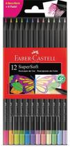 Lapis de Cor EcoLapis SuperSoft 6 Neon 6 Tons Pasteis Faber Castell