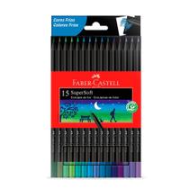 Lápis de Cor Ecolápis Supersoft Arredondado 15 Cores Frias - Faber-Castell