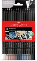 Lápis de Cor EcoLápis SuperSoft Cores Neutras 15 Cores Faber-Castell