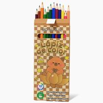 Lápis de Cor Escolar Infantil Caixa com 12 Cores Capivara