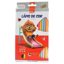 Lápis de Cor Escolar Triangular Com 12 Cores BRW