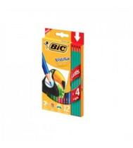 Lápis de cor Evolution 12 cores + 4 Lápis Grafite - Bic