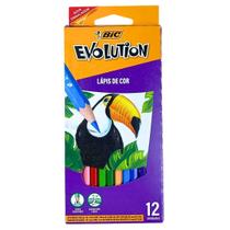 Lápis de Cor Evolution 12 Cores - Bic