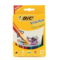 Lápis de cor Evolution Triangular Bic 12 Cores