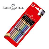 Lapis de cor faber castell 10 cores metalic