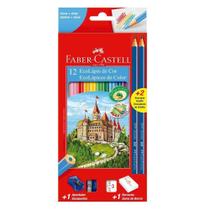 Lápis de Cor Faber Castell 12 Cores - Embalagem com 12 unidades + Kit Escolar
