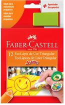 Lápis de Cor Faber Castell 12 Cores Triangular Jumbo + Apontador