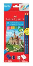 Lápis De Cor Faber Castell 12 + Lápis + Apontador + Borracha