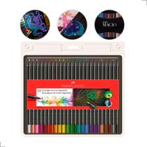 Lapis de Cor Faber Castell 24 Cores Supersoft Kit Artes e Desenho Profissional