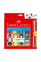 Lápis de Cor Faber-Castell Caras & Cores 24 Cores e 3 Tons de Pele Lápis de Cor Faber-Castell Caras & Cores 24 Cores e 3 Tons de Pele