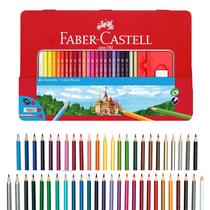 Lápis de cor Faber-Castell Classic 48 cores com estojo de metal