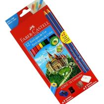 Lápis De Cor Faber Castell Com 12 Cores Apontador Borracha 2 Lápis Lápis De Cor Faber Castell Com 12 Cores Apontador Borracha 2 Lápis