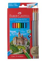 Lápis de cor Faber Castell eco lápis com 12 cores+3 metálicos